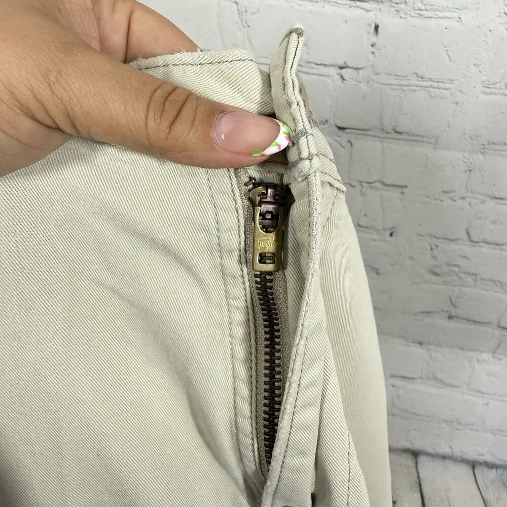 Vintage Y2K Levi's Cargo Pants Men Size 30x32 Beige Baggy Loose Straight Hip Hop